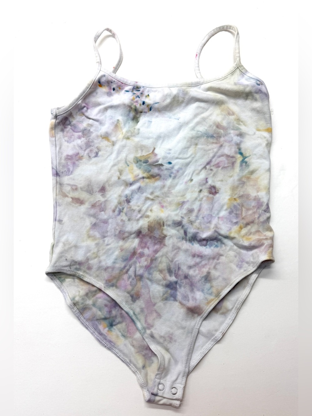 Black Sheep Goods Ice Dyed Tie-Dye One-Piece Bodysuit Pastel Multi Handmade